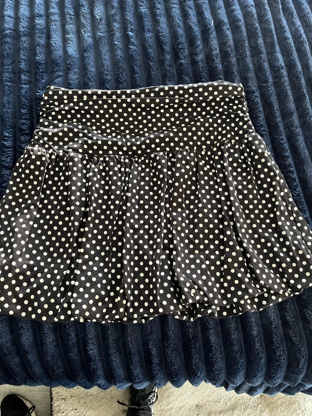 LOFT Black and White Polka Dot Skirt